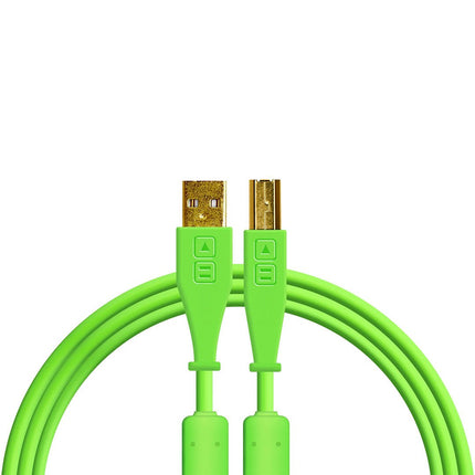 Chroma Cables USB-A to B - 1.5m | straight green