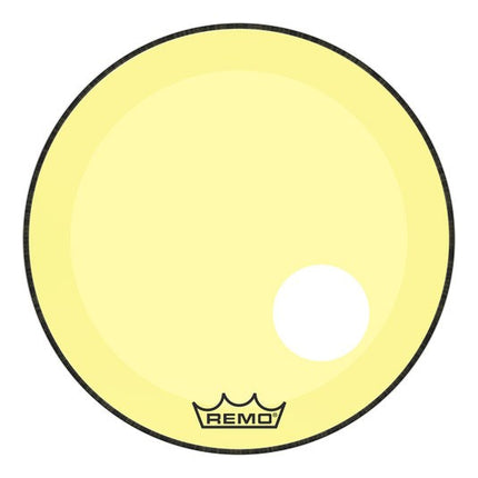 REMO P3-1322-CT-YEOH POWERSTROKE® P3 22 inch Yellow Perforated Bass Drum Head