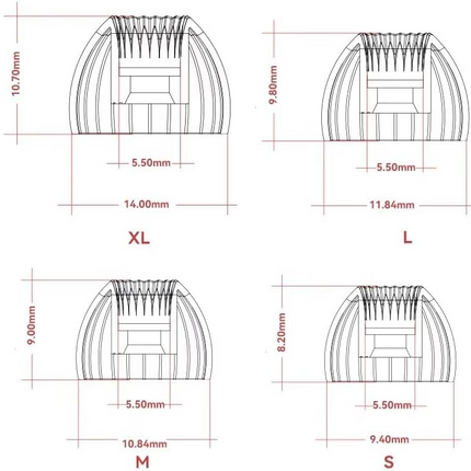 SPRING TIPS (M) Silicone Eartips