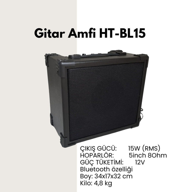 15 Watt Dual Input Bluetooth Guitar Amplifier