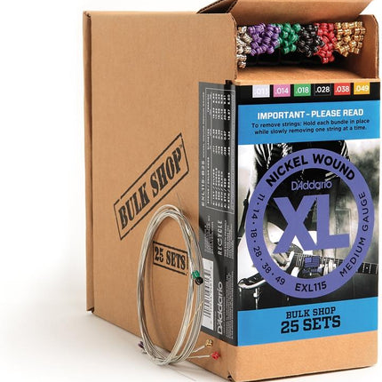 DADDARIO EXL115-B25 (25 SET) ELEKTRO GİTAR TEL SETİ, XL, 11-49, NICKEL