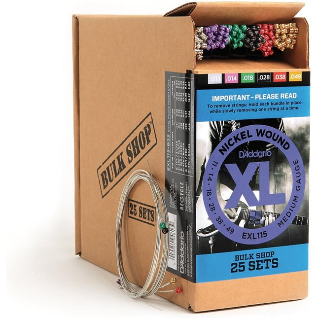 DADDARIO EXL115-B25 (25 SET) ELEKTRO GİTAR TEL SETİ, XL, 11-49, NICKEL