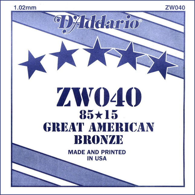 DADDARIO ZW040 AKUSTİK TEK TEL, A-(LA), (40)