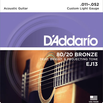 AKUSTİK GİTAR TEL SETİ, 80/20 BRONZ CUSTOM LIGHT G