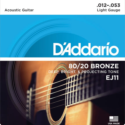 AKUSTİK GİTAR TEL SETİ, 80/20 BRONZE, LIGHT GAUGE,
