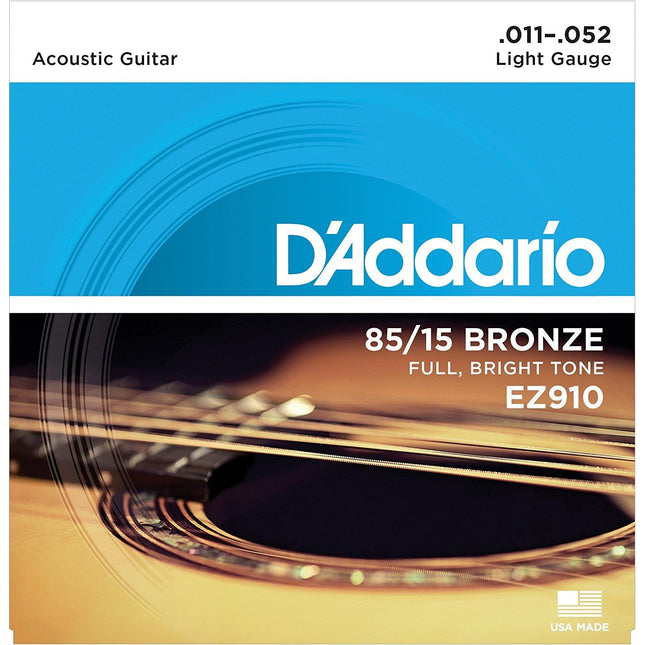DADDARIO EZ910 AKUSTİK GİTAR TEL SETİ, 85/15 BRONZE, LIGHT