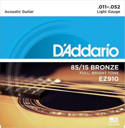 D'Addario EZ910 Light Set of Strings Acoustic Guitar Strings 011-052