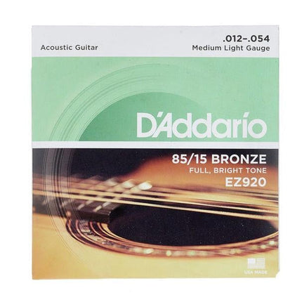 DADDARIO EZ920 AKUSTİK GİTAR TEL SETİ, 85/15 BRONZE, MEDIUM LIGHT