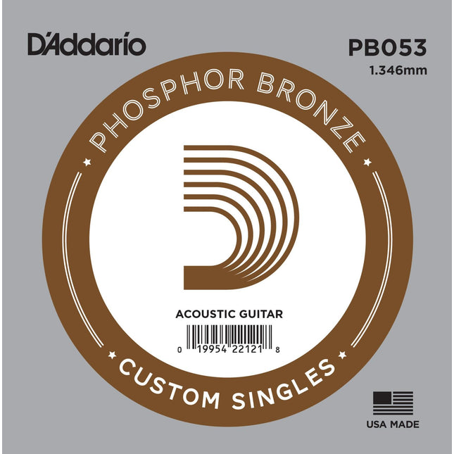 DADDARIO PB053 AKUSTİK TEK TEL, PHOSPHOR BRONZE WOUND, E-(Mİ)