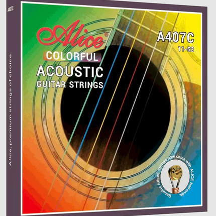 ALICE A407C-SL 11-52 SUPER LIGHT COLORFUL COPPER PLATED AKUSTİK GİTAR TELİ