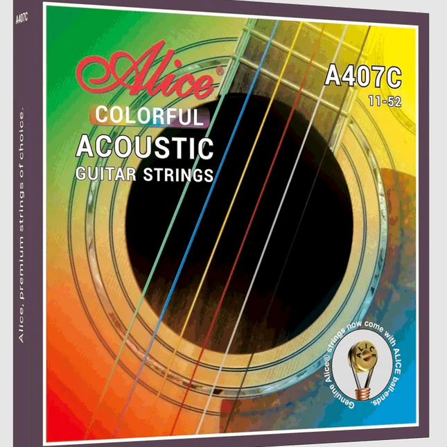 ALICE A407C-SL 11-52 SUPER LIGHT COLORFUL COPPER PLATED AKUSTİK GİTAR TELİ
