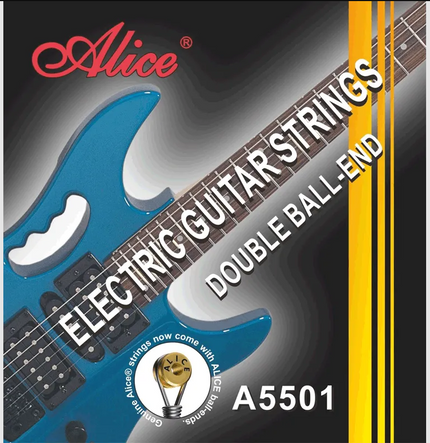 ALICE A5501 10-46 LIGHT NICKEL ÇİFT SARIM BALL-END PLATED ALLOY ELEKTRO GİTAR TELİ