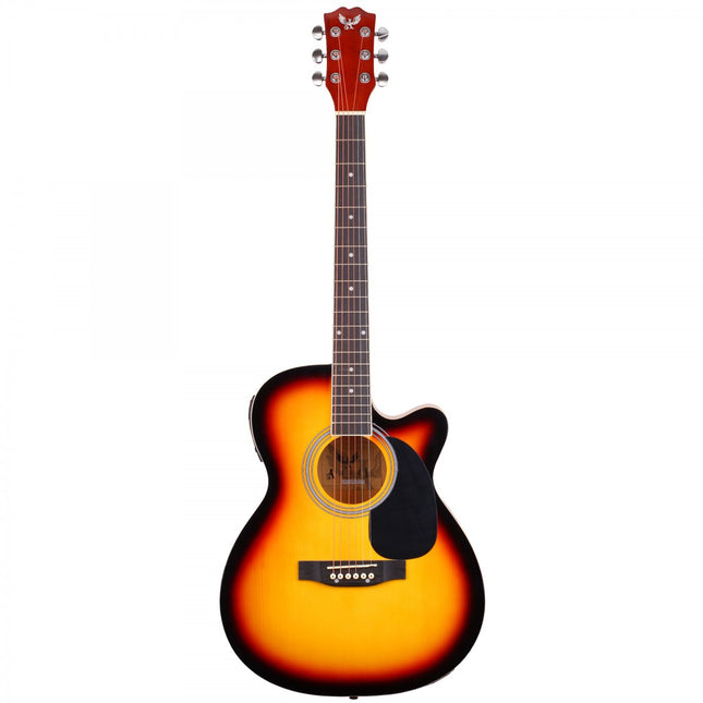 Angel AFG100CE-SB Sunburst Cutaway Electric Acoustic Guitar 