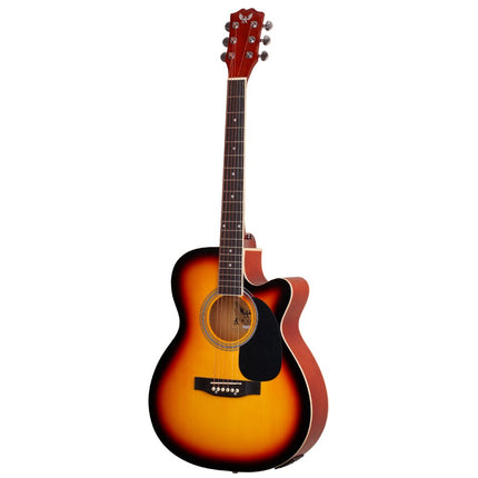 Angel AFG100CE-SB Sunburst Cutaway Electric Acoustic Guitar 
