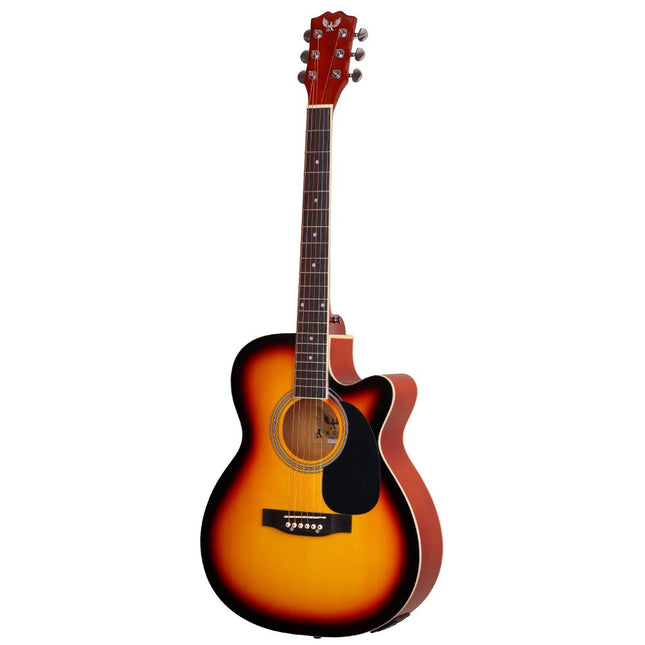 Angel AFG100CE-SB Sunburst Cutaway Electric Acoustic Guitar 
