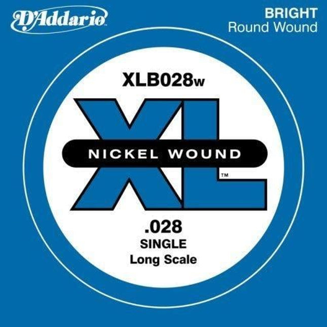 DADDARIO XLB028W BASS TEK TEL, C-(DO), XL NICKEL WOUND, 0.028
