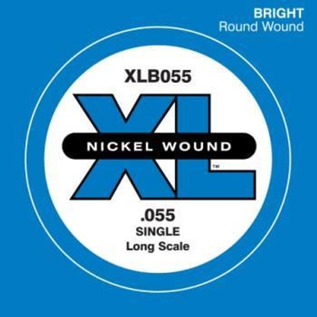 DADDARIO XLB055 BASS TEK TEL, D-(RE), XL NICKEL WOUND, 0.055