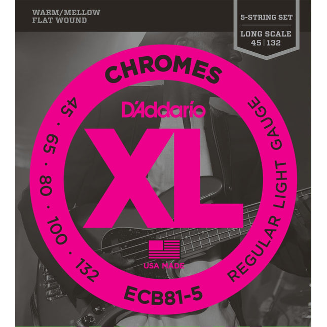 BAS GİTAR TEL SETİ, 5 TELLİ, CHROMES, REGULAR LIGH