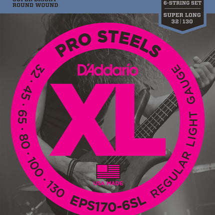 DADDARIO EPS170-6SL BASS GİTAR TEL SETİ, 6 TELLİ, XL, 32-130, PROSTEELS