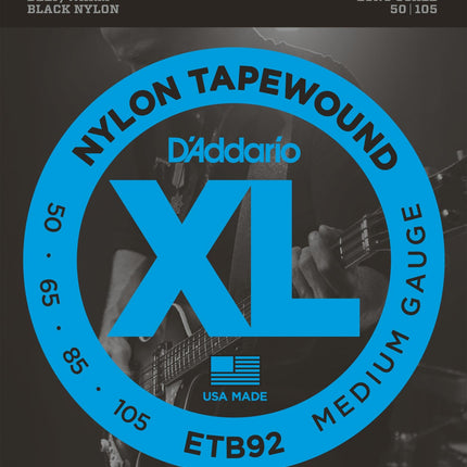 DADDARIO ETB92 BASS GİTAR TEL SETİ, 50-105, XL NYLON TAPEWOUND, MEDIUM
