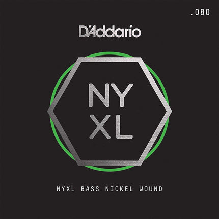 DADDARIO NYXLB080 BASS TEK TEL, NYXL SERİSİ, NİKEL SARIM, 0.080