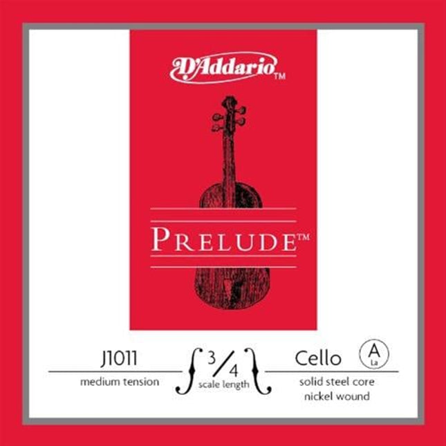 DADDARIO J1011 CELLO TEK TEL, PRELUDE, A-(LA), 3/4, MEDIUM