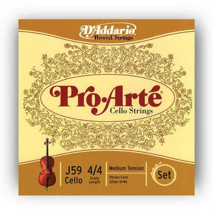 DADDARIO J59 4/4M CELLO TEL SETİ, PRO-ARTE, 4/4, MEDIUM