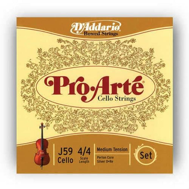 DADDARIO J59 4/4M CELLO TEL SETİ, PRO-ARTE, 4/4, MEDIUM