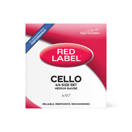 DADDARIO 6107 CELLO TEL SETİ, RED LABEL, 4/4, MEDIUM