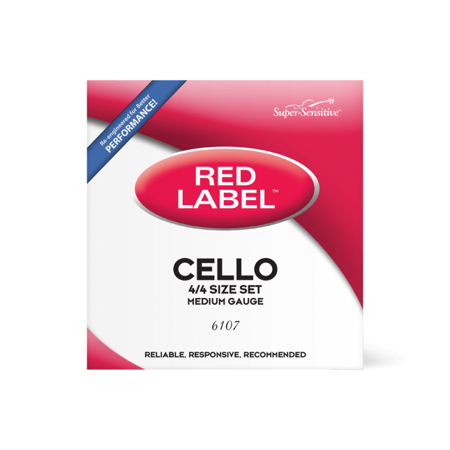 DADDARIO 6107 CELLO TEL SETİ, RED LABEL, 4/4, MEDIUM