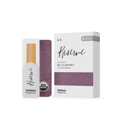 D'Addario Woodwinds Organic Reserve Classic ODCT1035 Bb Clarinet Reed No:3.5 