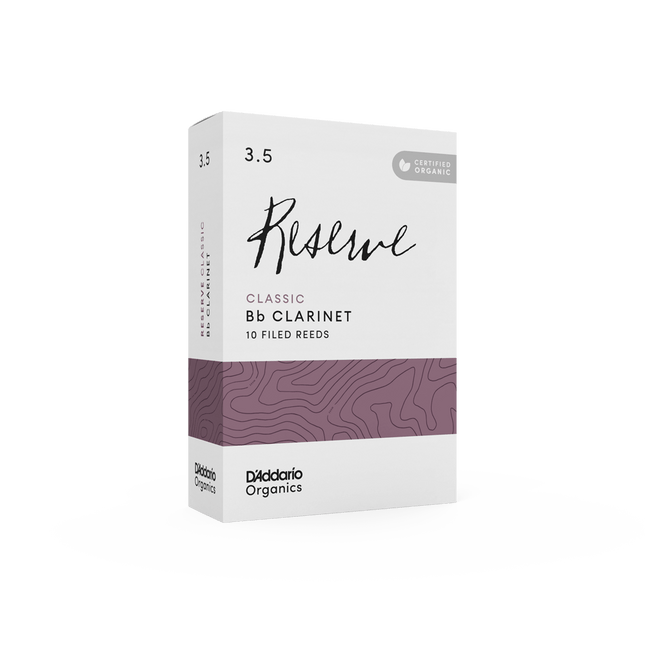 D'Addario Woodwinds Organic Reserve Classic ODCT1035 Bb Clarinet Reed No:3.5 