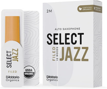 D'Addario Woodwinds Organic Select Jazz Alto Saxophone Reed No:2 Medium 