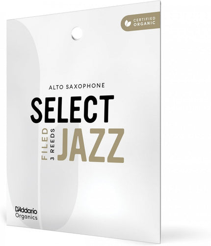 D'Addario Woodwinds Organic Select Jazz Alto Saxophone Reed No:2 Soft 