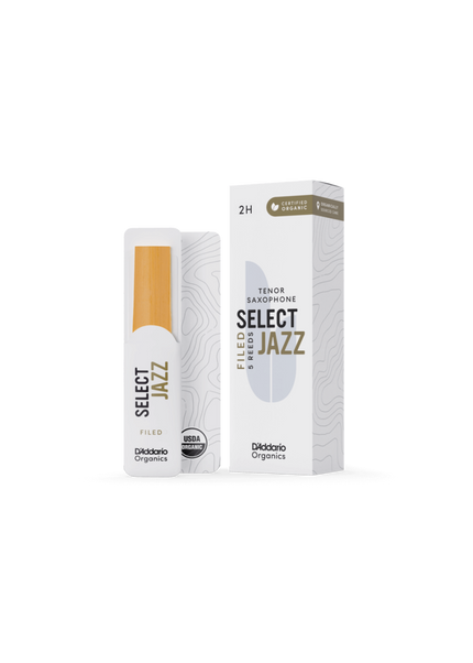 D'Addario Woodwinds Organic Select Jazz Tenor Saxophone Reed No:2 Hard 