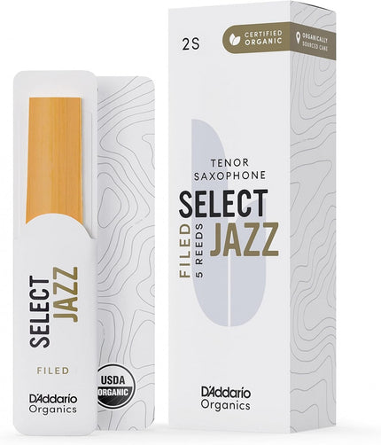D'Addario Woodwinds Organic Select Jazz Tenor Saxophone Reed No:2 Soft 