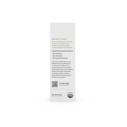 D'Addario Woodwinds Organic Select Jazz Tenor Saksafon Kamışı No:3 Soft