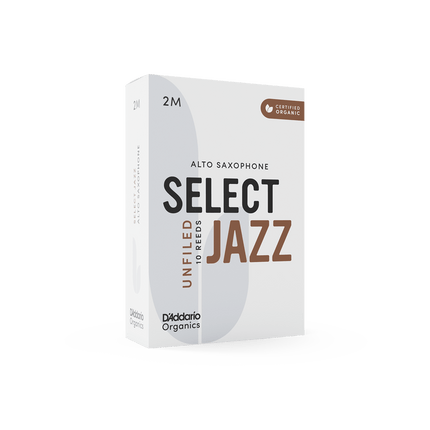 D'Addario Woodwinds Organic Select Jazz Unfiled Alto Saksafon Kamışı No:2 Medium