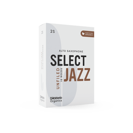 D'Addario Woodwinds Organic Select Jazz Unfiled Alto Saksafon Kamışı No:2 Soft
