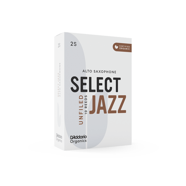 D'Addario Woodwinds Organic Select Jazz Unfiled Alto Saksafon Kamışı No:2 Soft