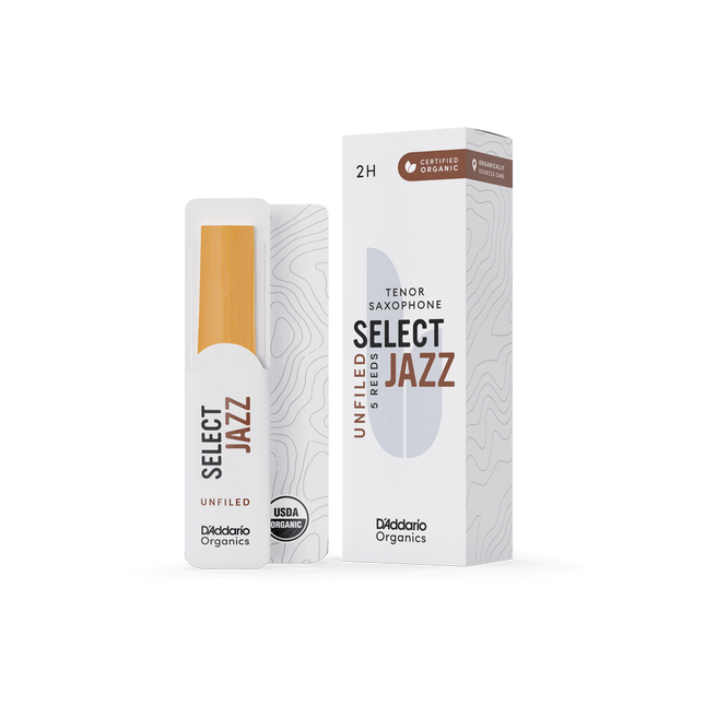 D'Addario Woodwinds Organic Select Jazz Unfiled Tenor Saksafon Kamışı No:2 Hard