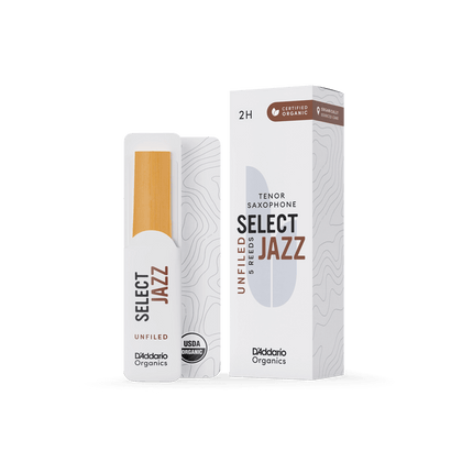 D'Addario Woodwinds Organic Select Jazz Unfiled Tenor Saksafon Kamışı No:2 Hard