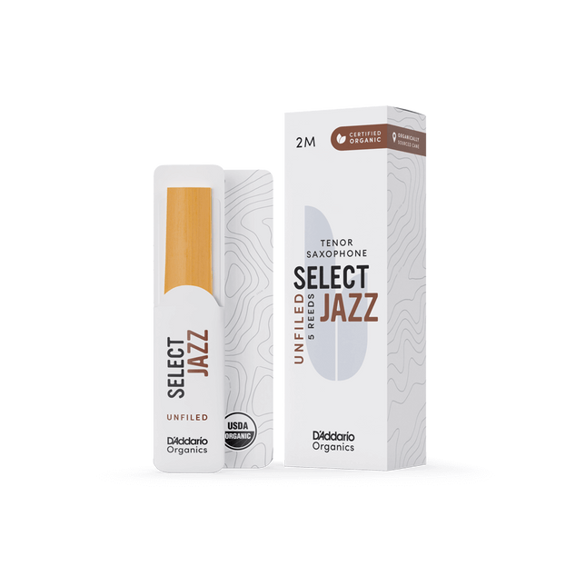 D'Addario Woodwinds Organic Select Jazz Unfiled Tenor Saksafon Kamışı No:2 Medium