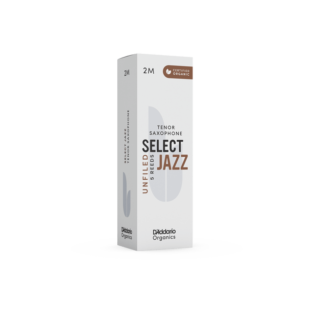 D'Addario Woodwinds Organic Select Jazz Unfiled Tenor Saksafon Kamışı No:2 Medium