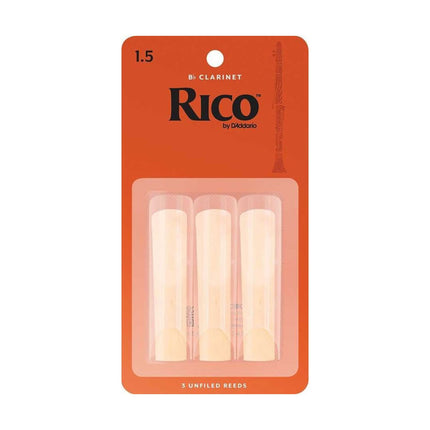 D'Addario Woodwinds Rico RCA0315 Bb Clarinet Reed (3 pieces) No:1.5