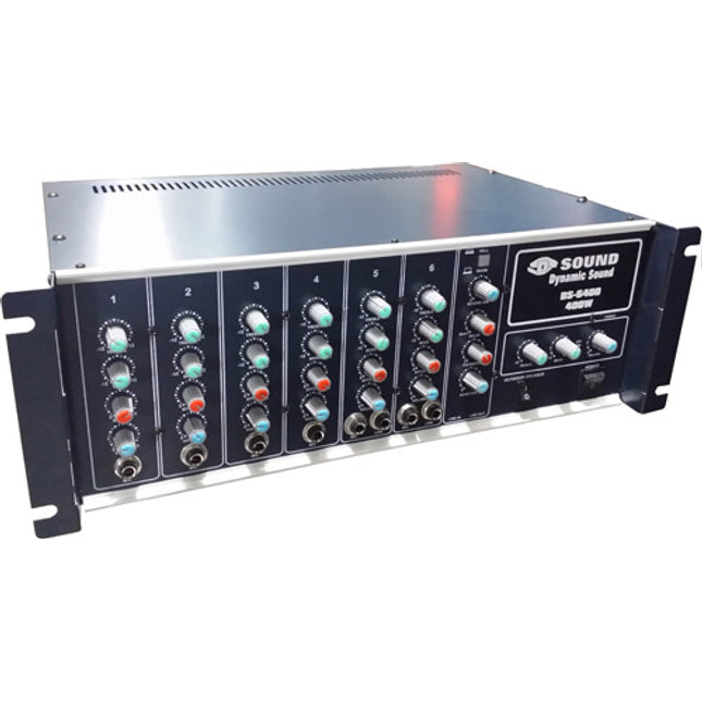 D-Sound Ds-6400 6 Channel Mono Amplifier with Reverb and Echo