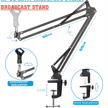 D-Stand Rs-39 50Cm Cable Recording Microphone Stand