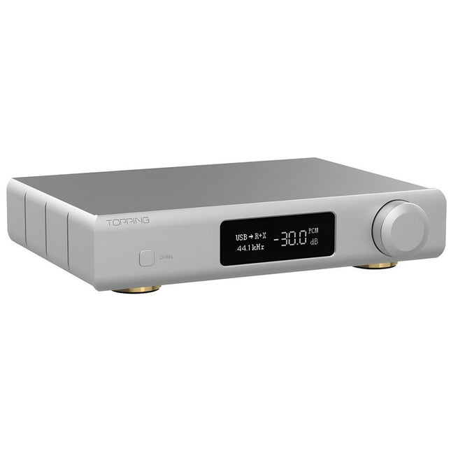 Topping Audio 01 0018 D90 III SABRE Balanced DAC Bluetooth Dönüştürücü (Gümüş) | En Üst Seviye Performans Dinamik Aralık