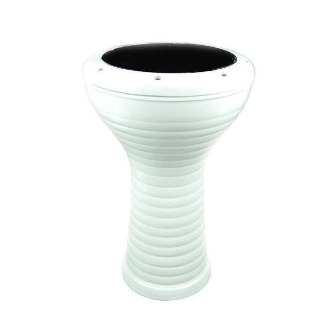 DDBD28WH Darbuka Cast Pipe Patterned White