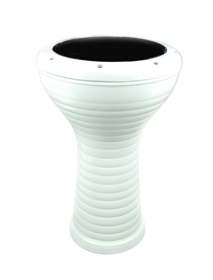 DDBD28WH Darbuka Cast Pipe Patterned White